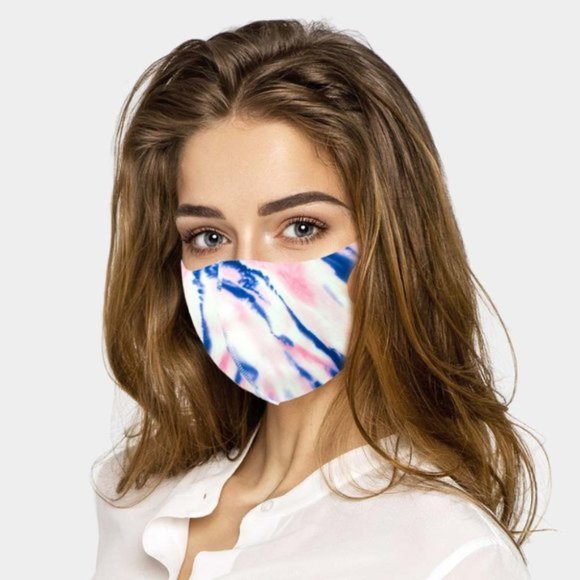 Accessories - 5 for $25 Pink Tie Dye Water Color Print Face Mask